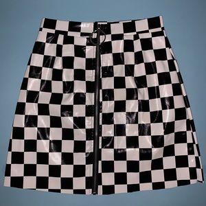 Checker Print Skirt Princess Polly